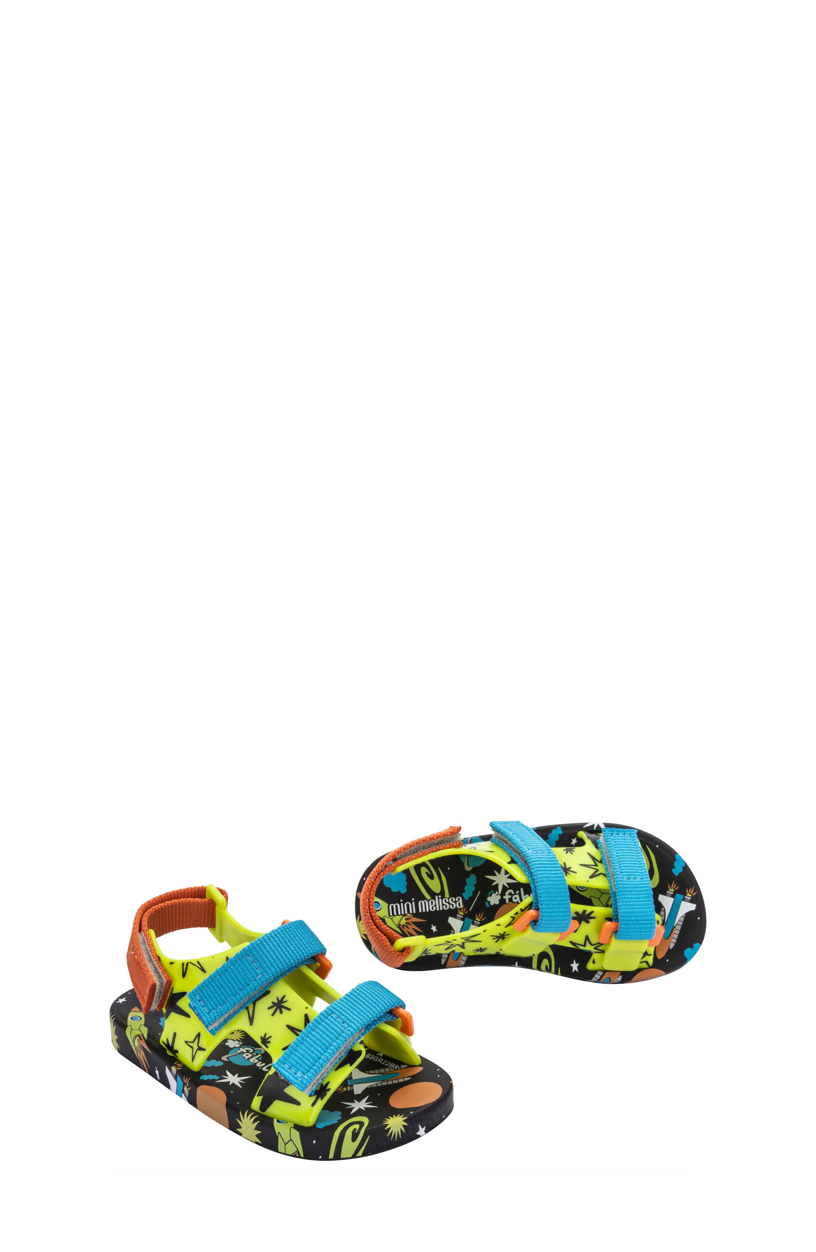 Melissa Mini Melissa Ping Pong Fabula Print Sandal, Alternate, color, 