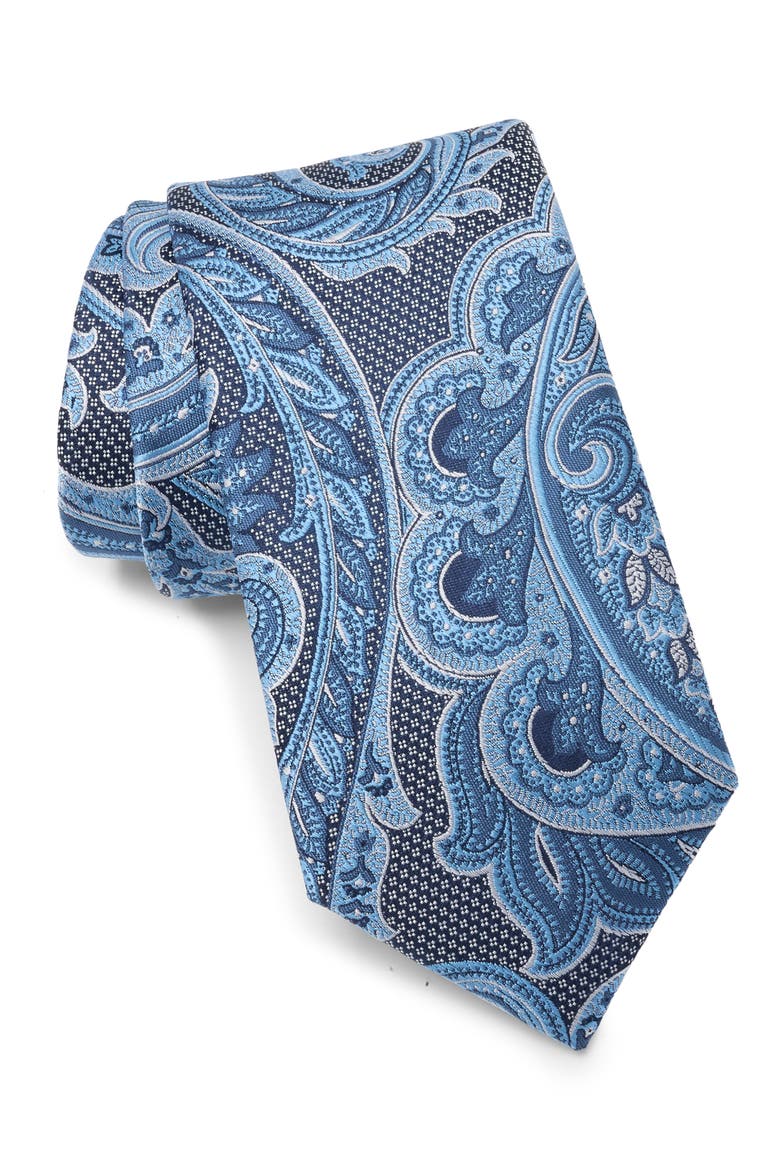 Corbett Paisley Tie, Main, color, INDIGO