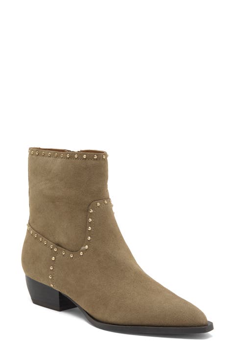 Tazzy Stud Faux Leather Bootie