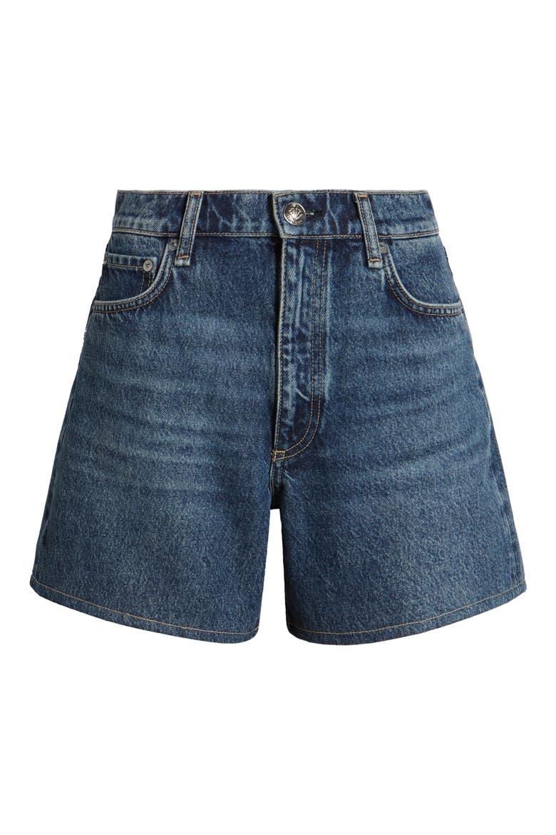 Kaia High Waist Relaxed Fit Denim Shorts, Alternate, color, ADELINE
