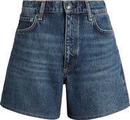 rag & bone Kaia High Waist Relaxed Fit Denim Shorts
