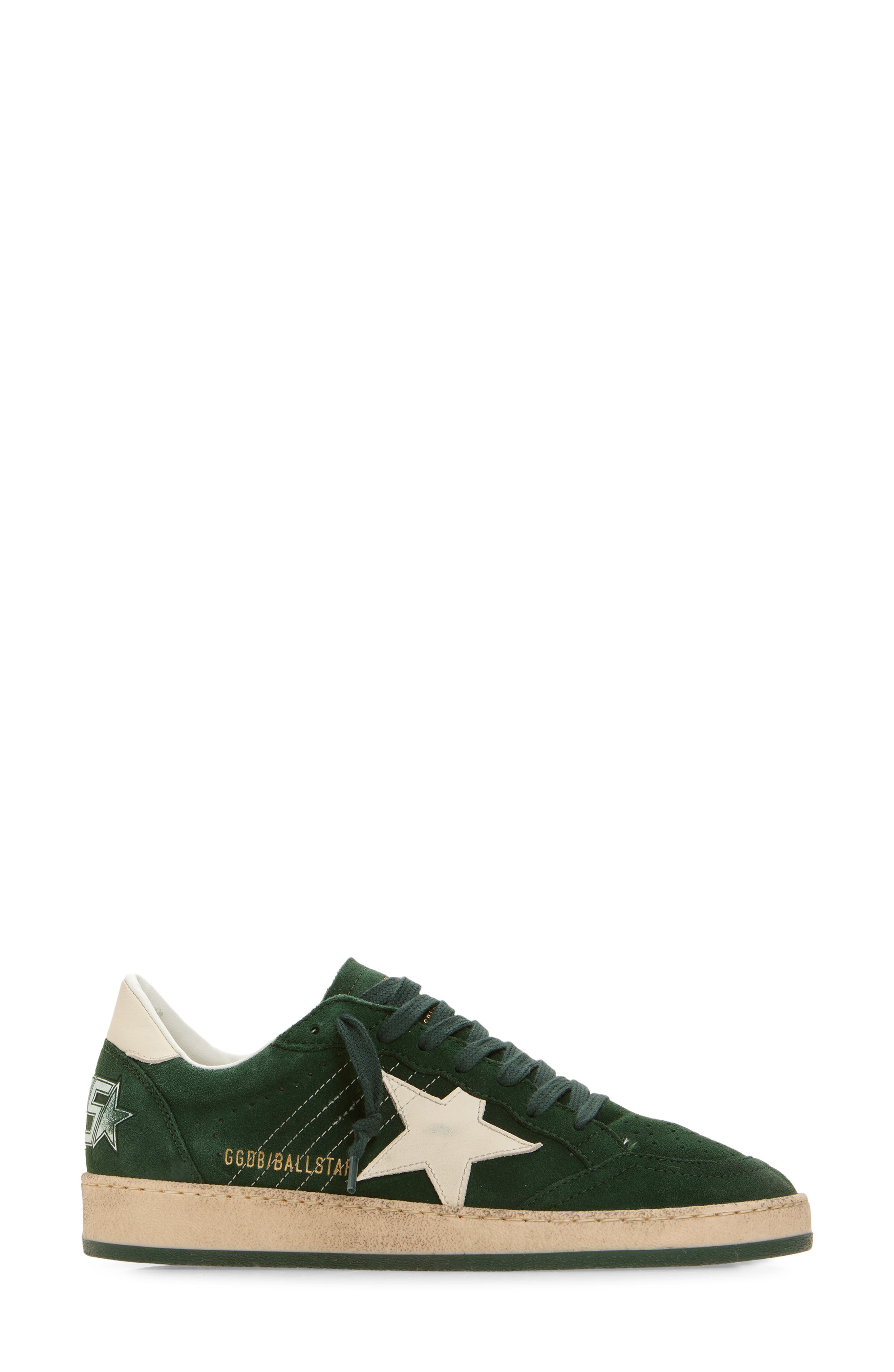 Golden Goose Ball Star Sneaker, Alternate, color, Dark Green/Cream