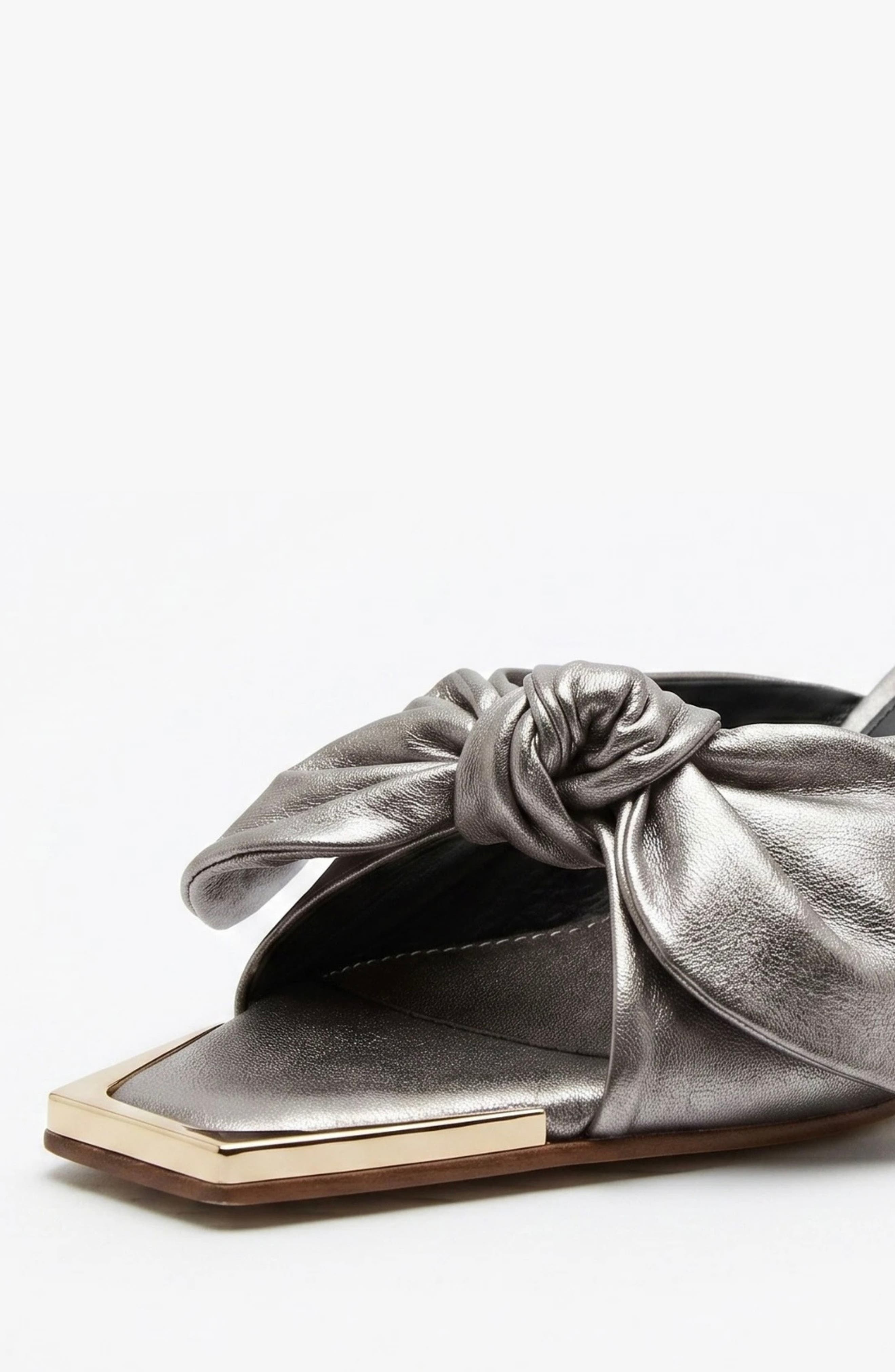 Brida Mule Kitten Heel Cosmos Silver, Alternate, color, Cosmos Silver
