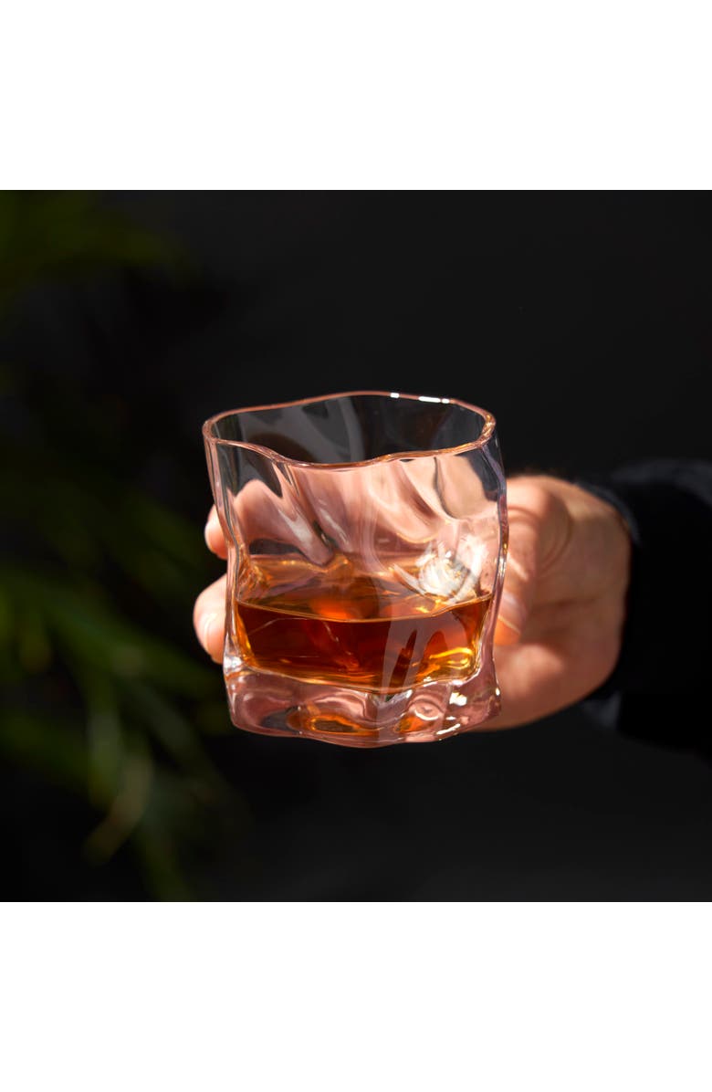 Viski Crystal Molten Tumblers Set of 2, Alternate, color, Clear