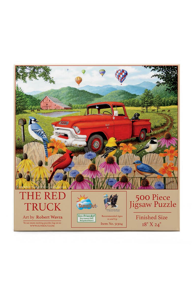 Sunsout The Red Truck 500 piece Jigsaw Puzzle for Adults, Alternate, color, Multicolor