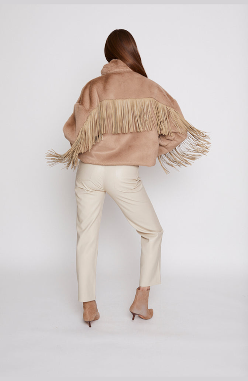 Shop Blue Revival Dancing In The Moonlight Fringe Jacket In Ecru