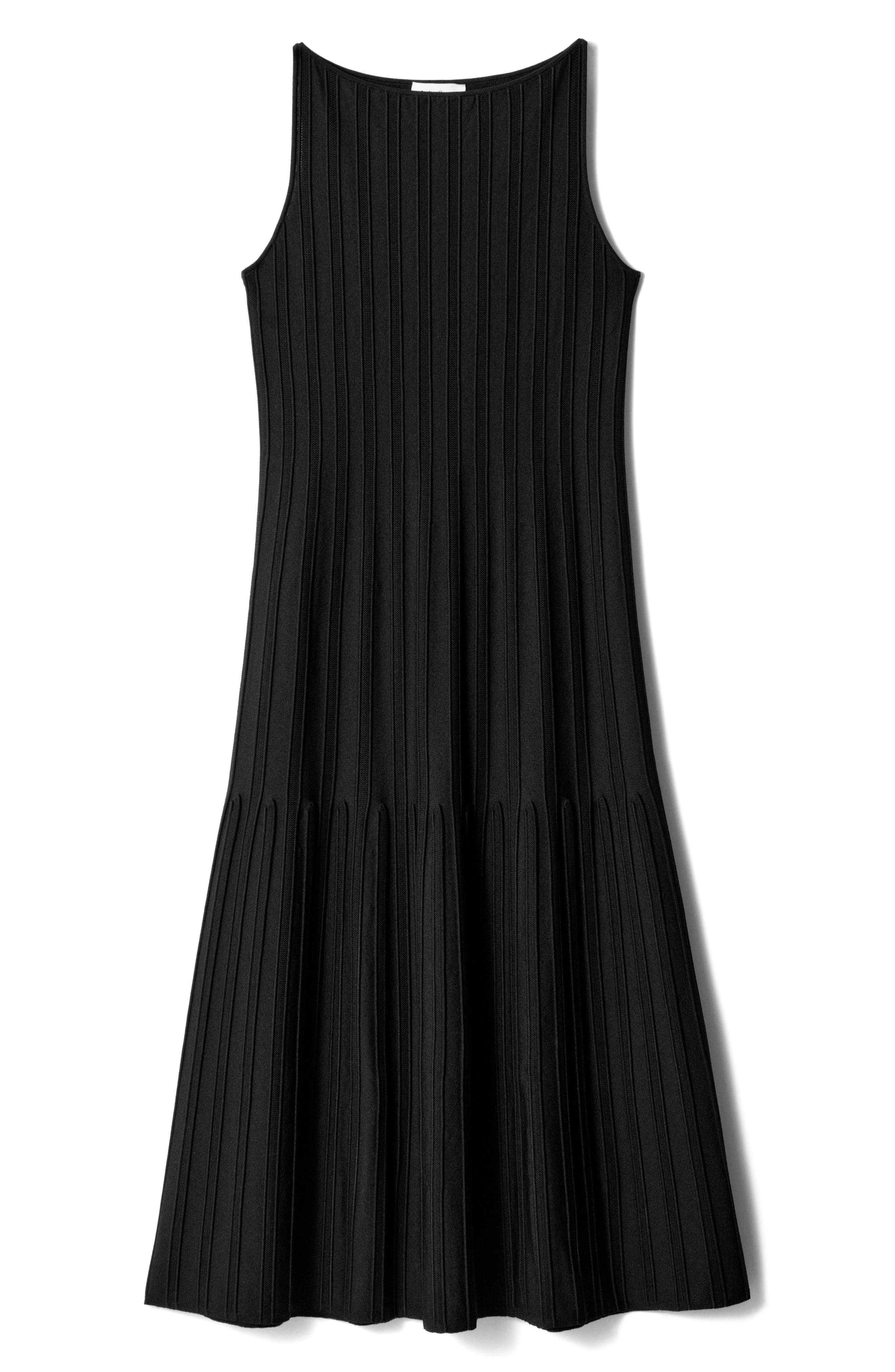& Other Stories Rib A-Line Midi Dress
