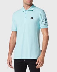 PHILIPP PLEIN Slim Fit Polo Shirt Ss Skull&Amp;Bones Men
