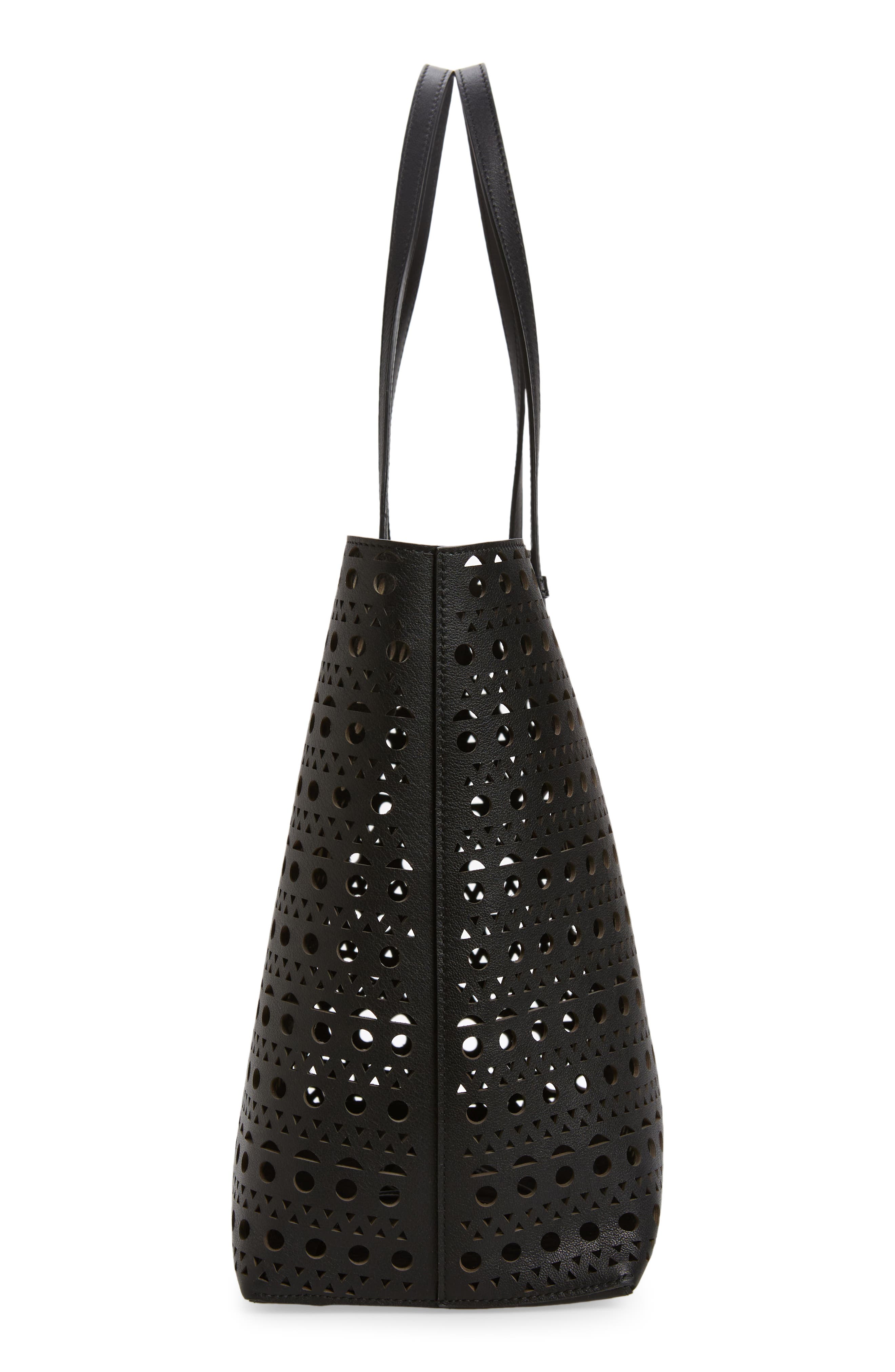 Alaïa Mina 44 Perforated Leather Tote, Alternate, color, 
