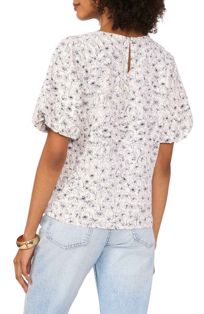 Vince Camuto Puff Sleeve Top, Alternate, color, 