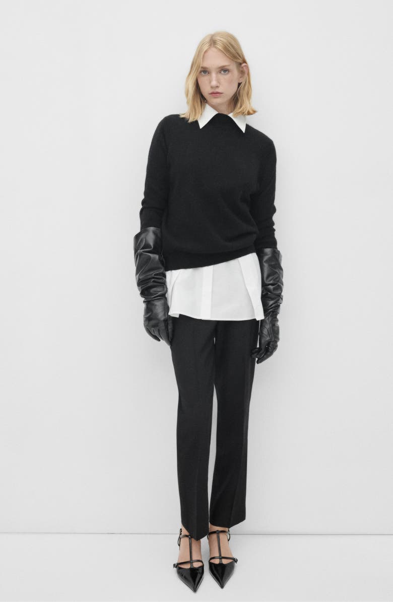 MANGO Cashmere Mock Neck Sweater, Alternate, color, 