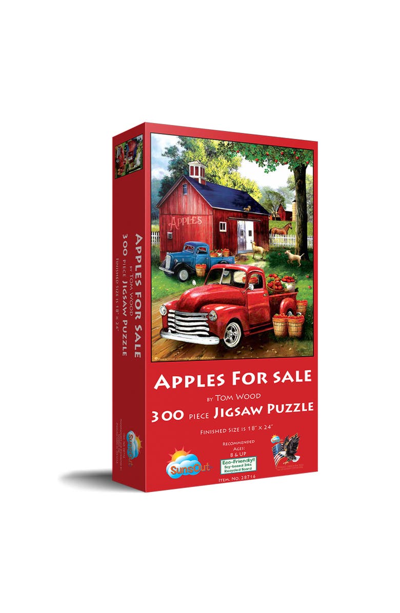 Sunsout Apples for Sale 300 piece Jigsaw Puzzle for Adults, Main, color, Multicolor
