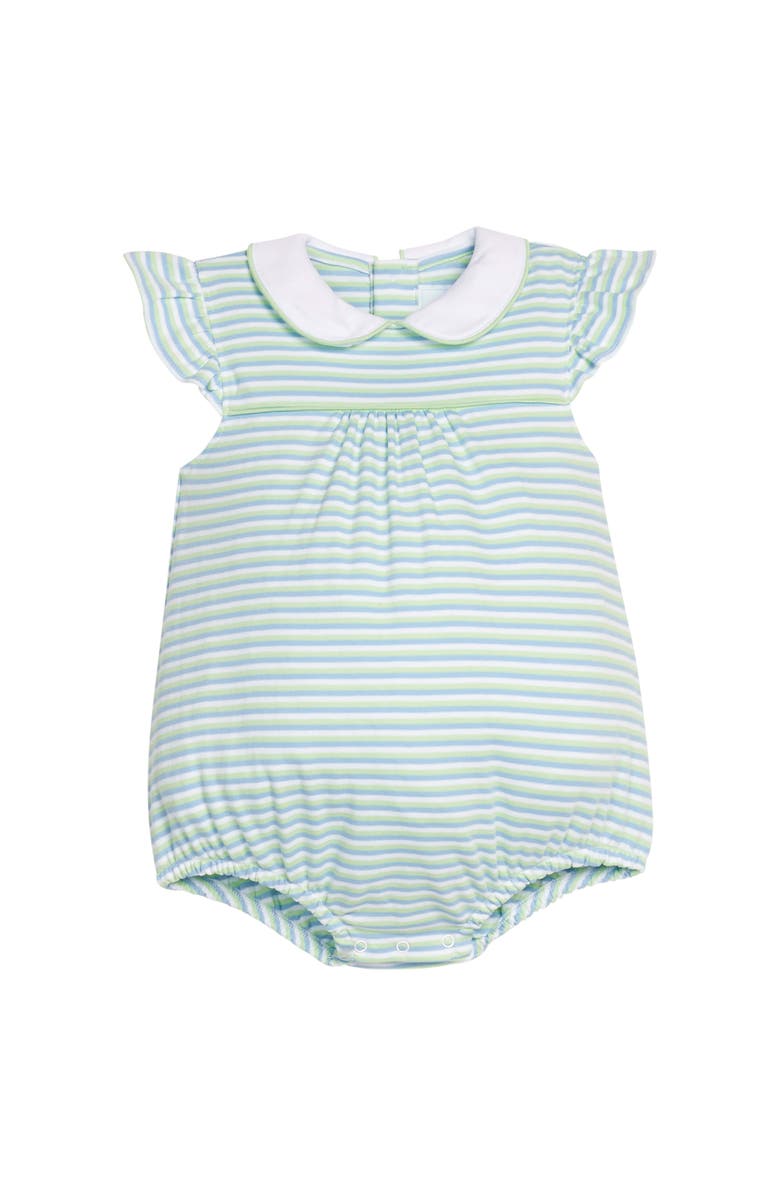 Little English Angel Sleeve Peter Pan Bubble, Main, color, Greenview Stripe