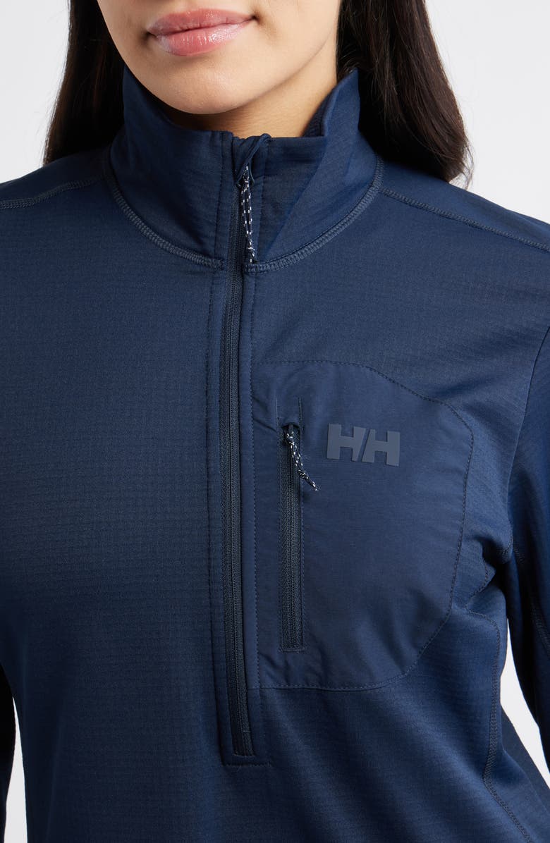 Helly Hansen Versalite Grid Fleece Half Zip Pullover, Alternate, color, Navy