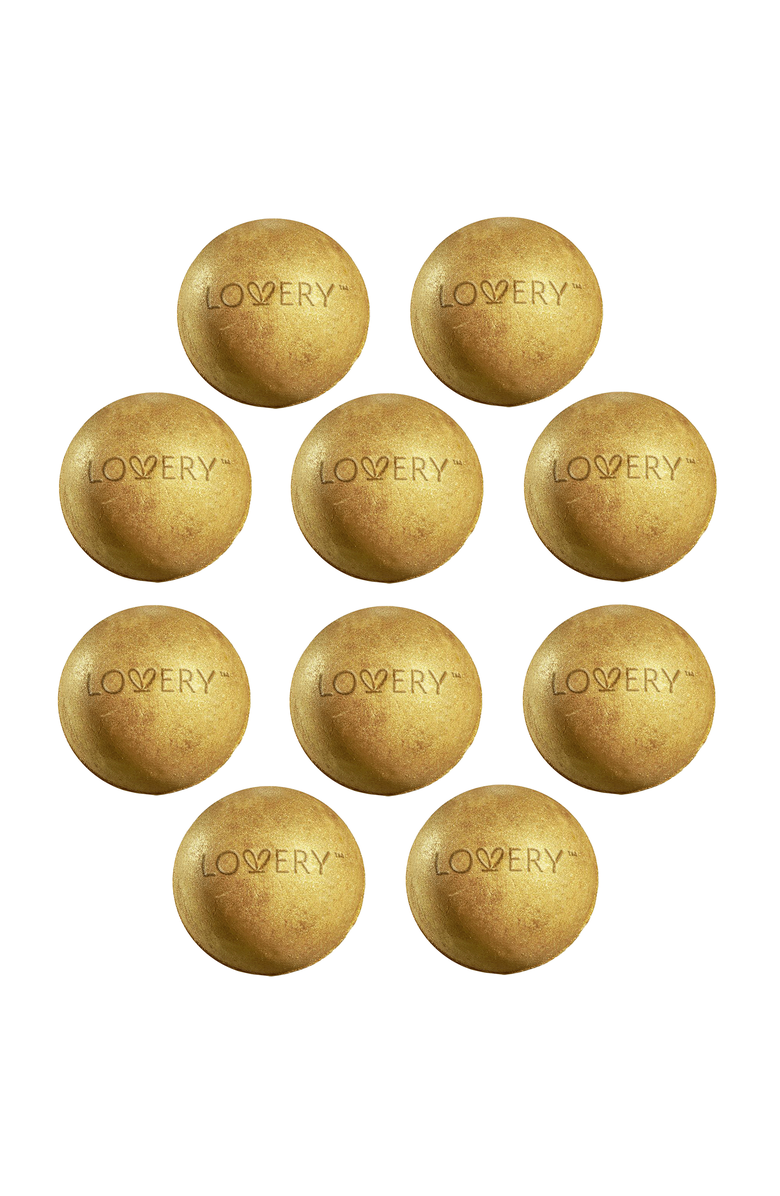 Lovery 24K Gold Bath Bombs Christmas Treats - Stocking Stuffers Spa Bubble Bombs, Main, color, 10Pc