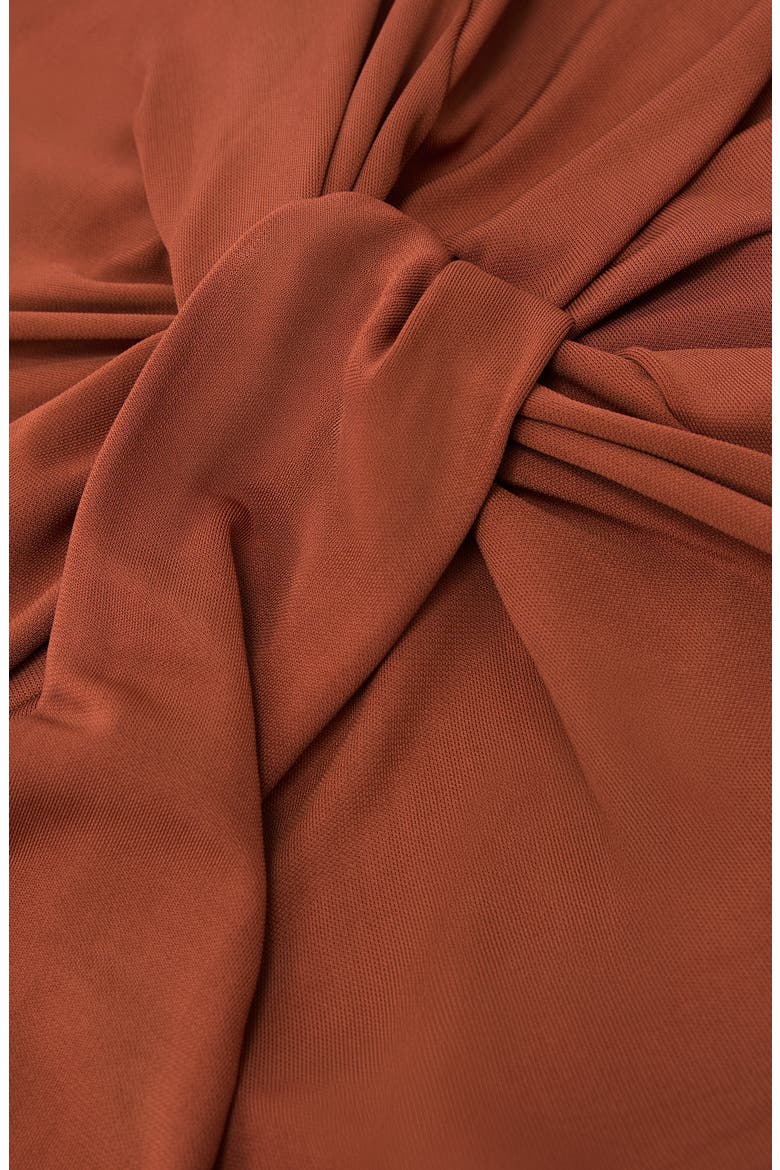 Fortuna Clasp Detail Dress, Alternate, color, RUST