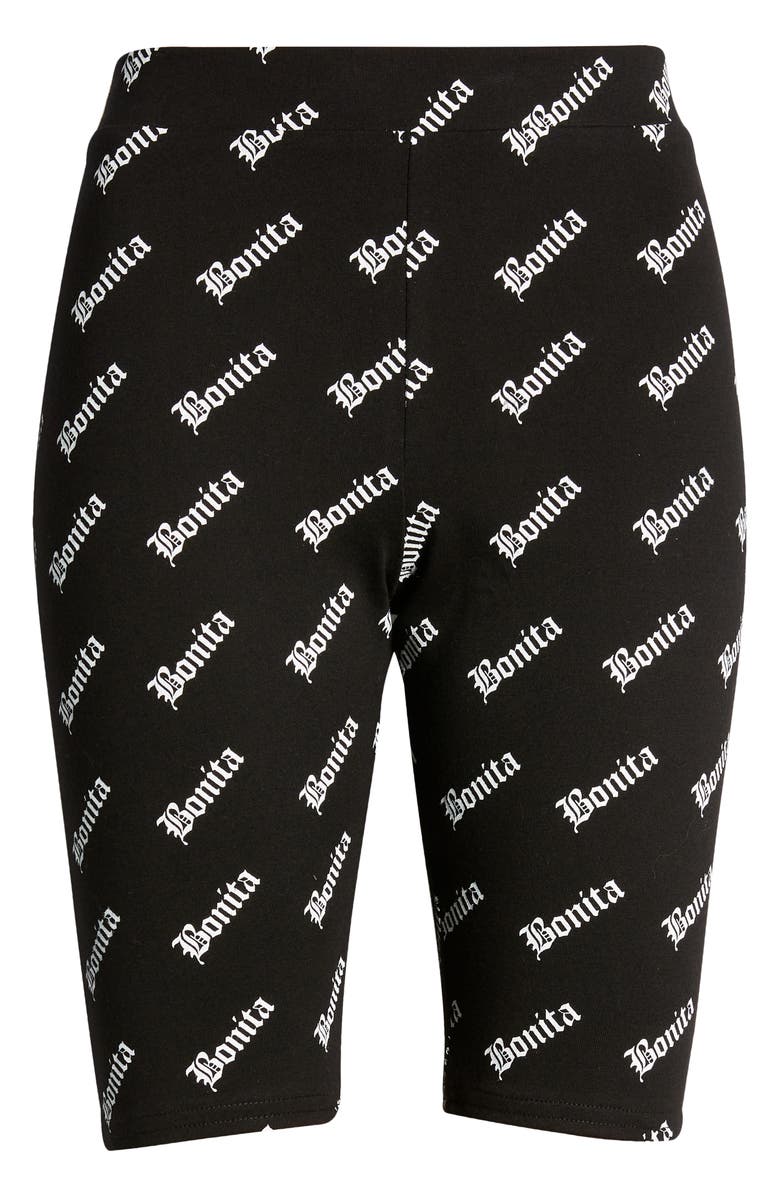 Viva La Bonita Allover Print Bike Shorts, Main, color, 