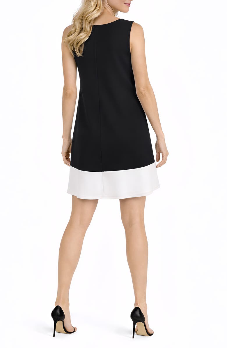 Isaac Mizrahi New York Aurora Minidress, Alternate, color, Black/ Ivory