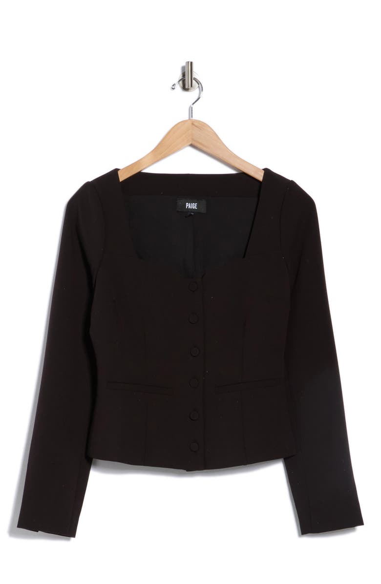 PAIGE Rhea Button-Up Top, Alternate, color, Black