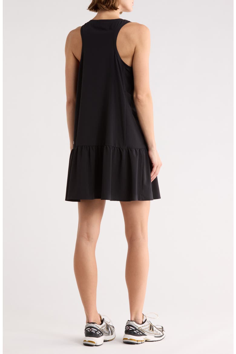 Solstice Sleeveless Tiered Minidress, Alternate, color, BLACK