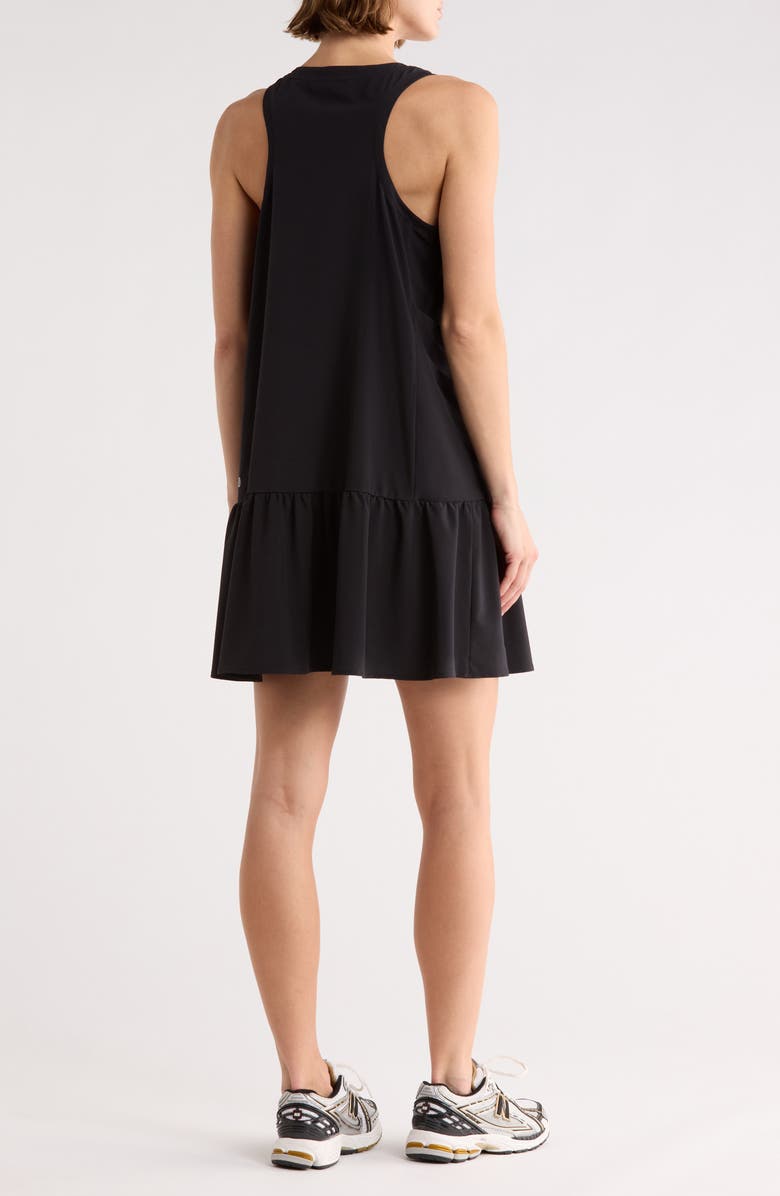 Z by Zella Solstice Sleeveless Tiered Minidress, Alternate, color, Black