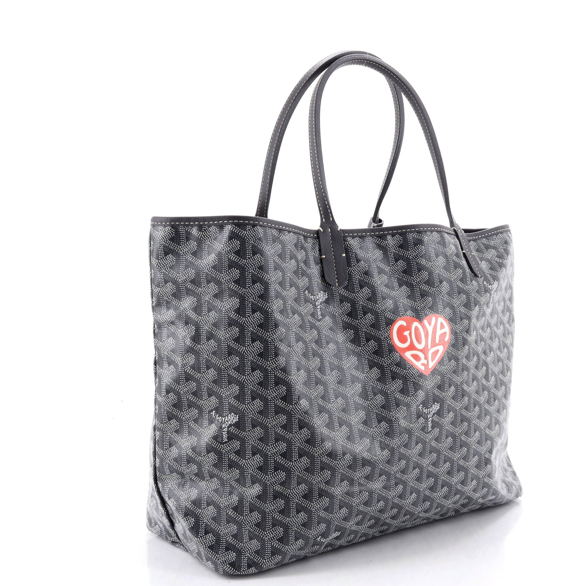 Saint Louis Tote Printed Coated Canvas PM, Alternate, color, Grey
