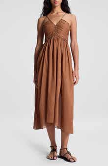 A.L.C. Rumi Beaded Cotton Voile Midi Dress