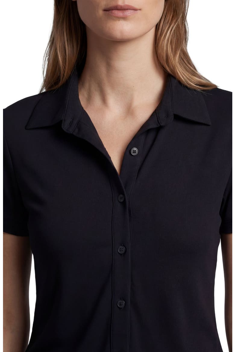 Womens Button-Up Shirt, Alternate, color, BLACK