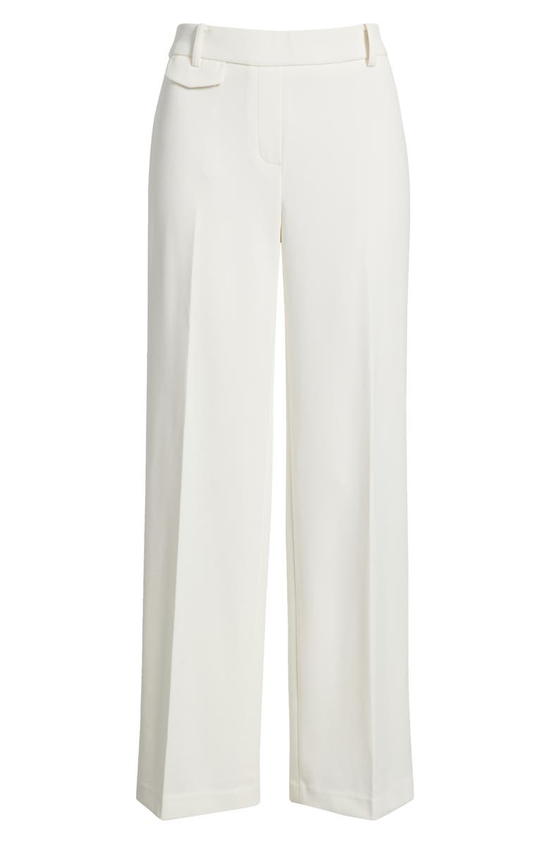 Anne Klein High Waist Wide Leg Pull-On Pants, Alternate, color, White Dove