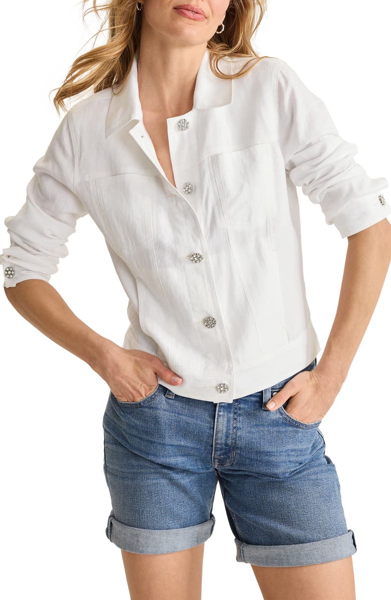 Tommy Bahama Two Palms Embellished Top, Main, color, White