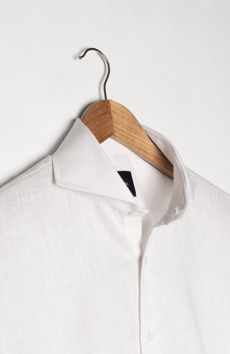 BRISK Modern Cotton Linen Shirt, Alternate, color, White