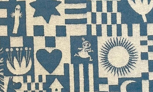 Klippan Moomin Play Wool Blanket In Blue