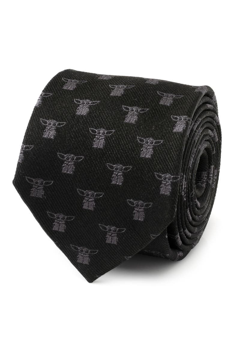 Star Wars™ The Child Silk Tie, Alternate, color, BLACK