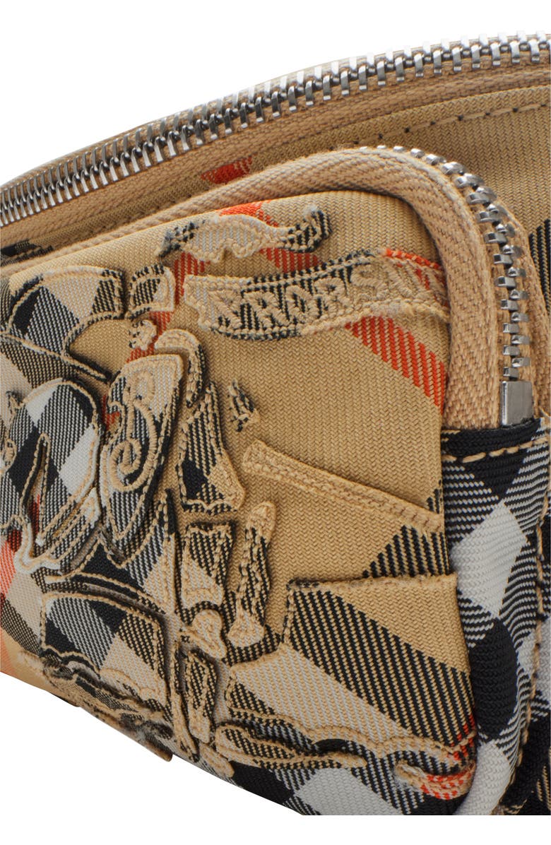 Burberry Small Check Belt Bag, Alternate, color, Sand Beige