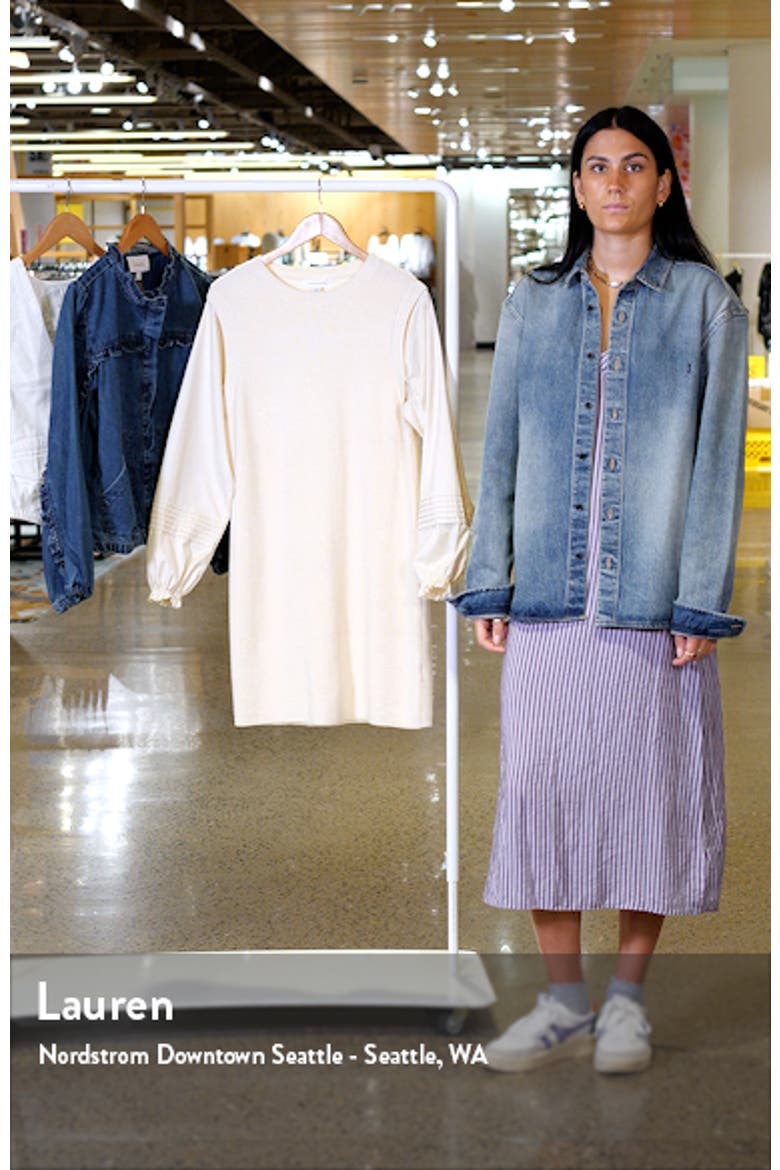 Mixed Media Long Sleeve Sweater Dress video