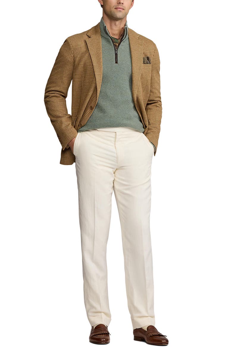 Ralph Lauren Purple Label Bird's Eye Cashmere Half Zip Sweater, Alternate, color, Lovett Multi