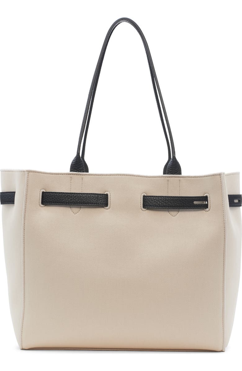 TOM FORD Medium Audrey Canvas Tote, Alternate, color, Ecru/ Black