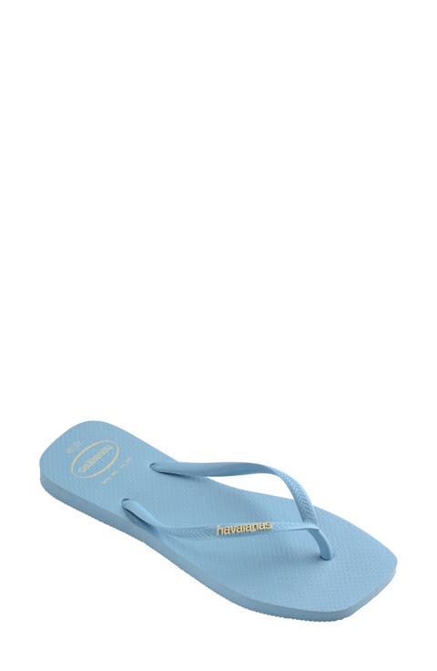 Slim Square Logo Flip Flop (Women)