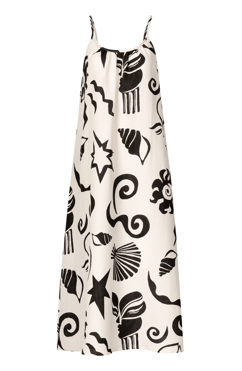 Untitled in Motion Ophelia Open-Back Strappy Printed Maxi Dress, Main, color, Thalassa