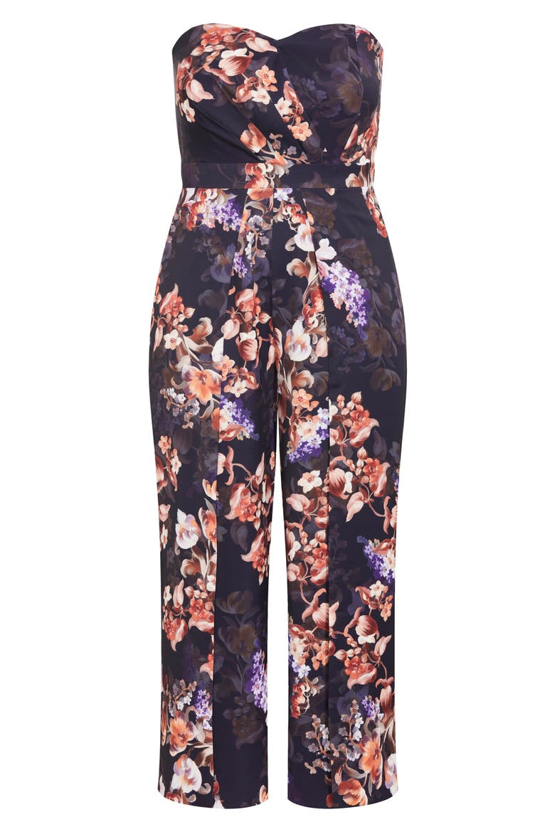 Fiona Floral Print Jumpsuit, Alternate, color, NAVY PRINT