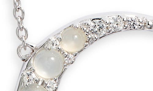 Monica Rich Kosann Mini Crescent Pendant Necklace In Silver