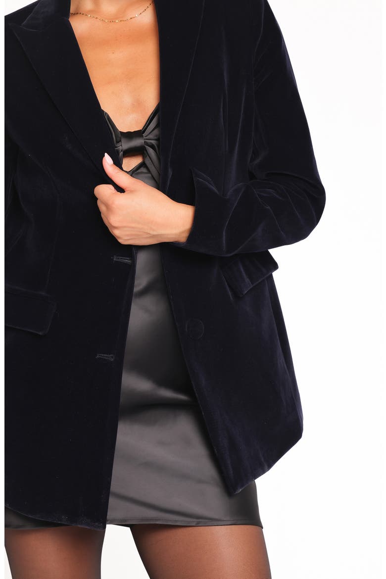 Clive Two-Button Velvet Blazer, Alternate, color, NAVY