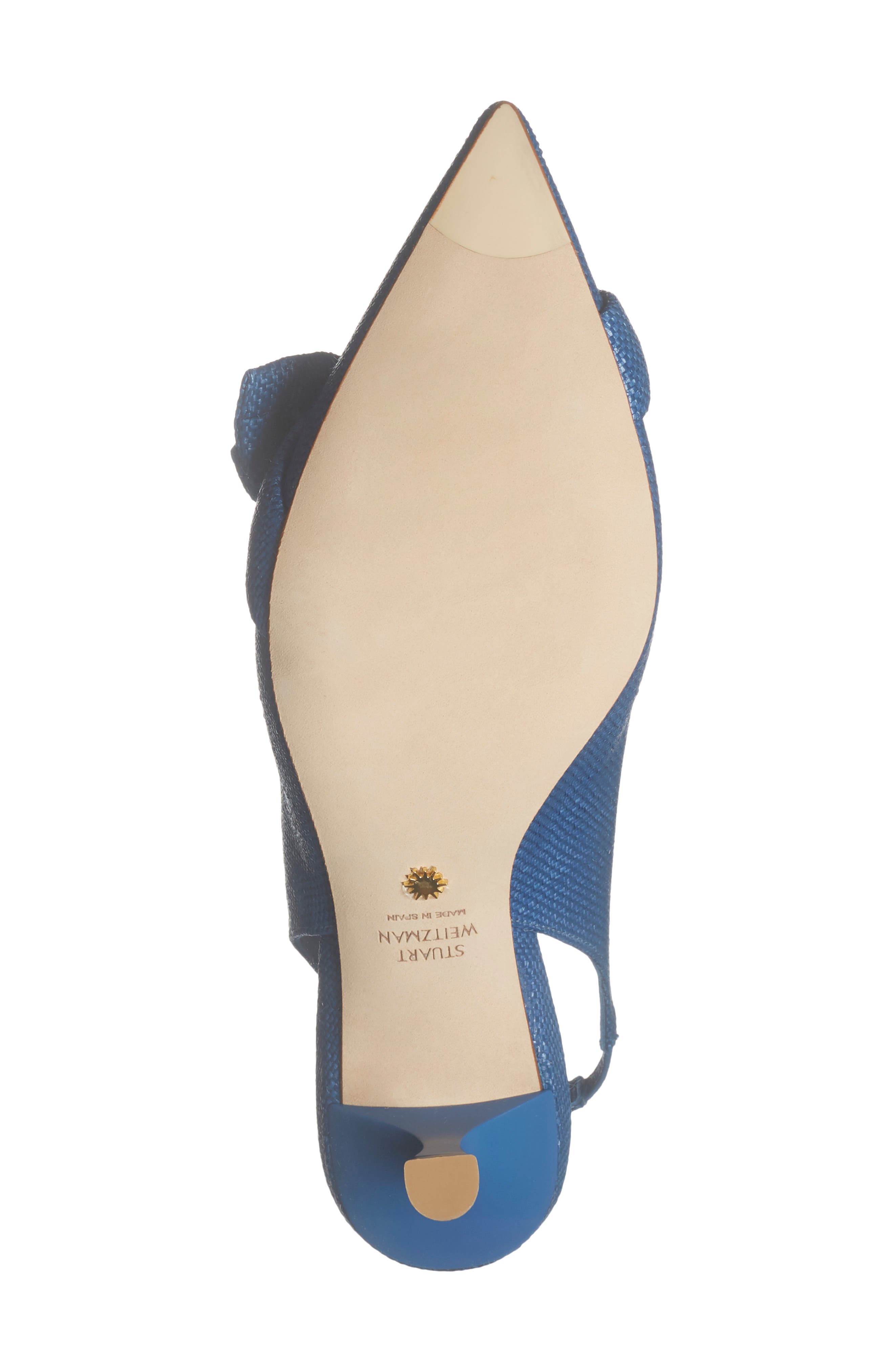 Stuart Weitzman Sofia Pointed Toe Slingback Pump, Alternate, color, Indigo