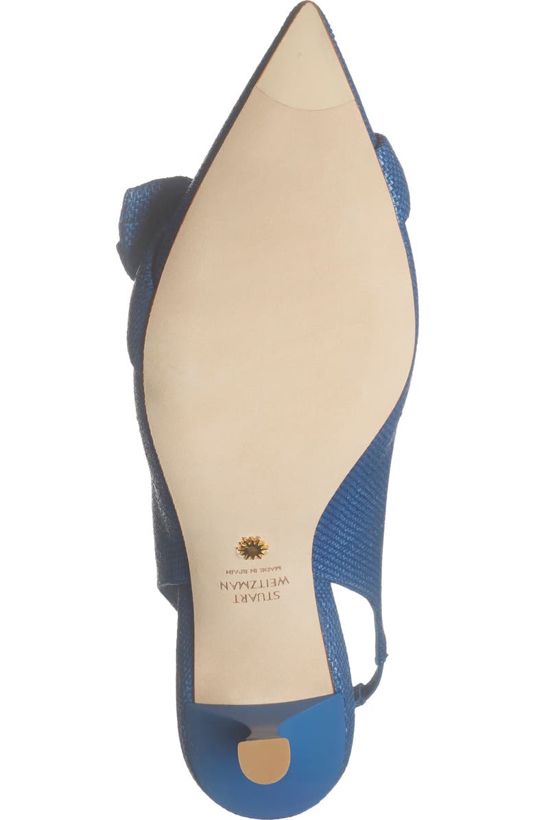 Stuart Weitzman Sofia Pointed Toe Slingback Pump, Alternate, color, Indigo