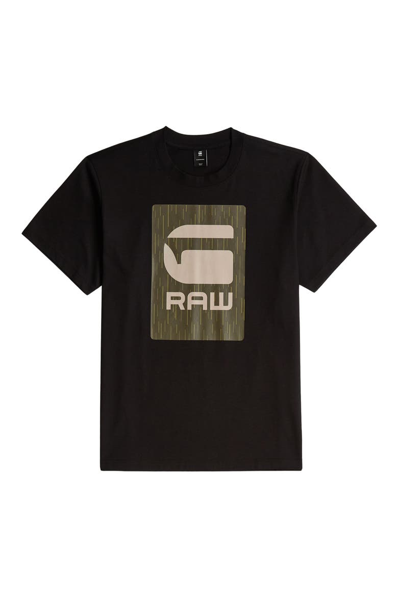 Burger Box Rain Loose Organic Cotton Graphic T-Shirt, Alternate, color, DARK BLACK
