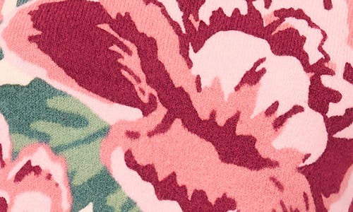 Cece Floral Crewneck Sweater In Multi