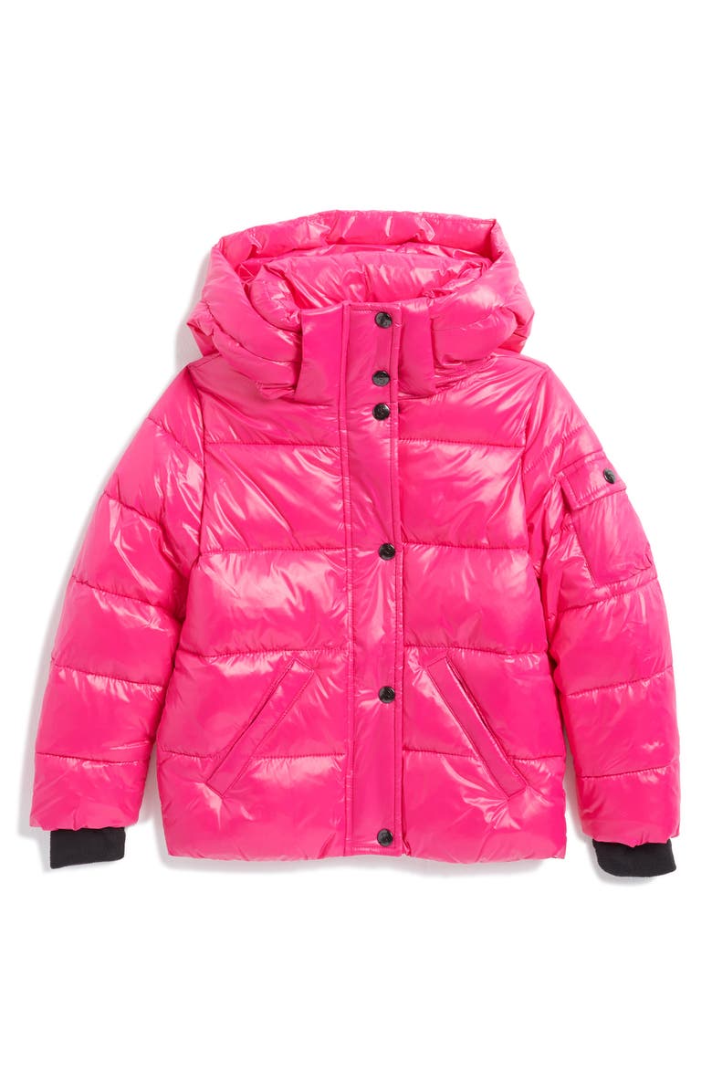 S13 Kids' Ella Puffer Jacket, Main, color, Fuschia