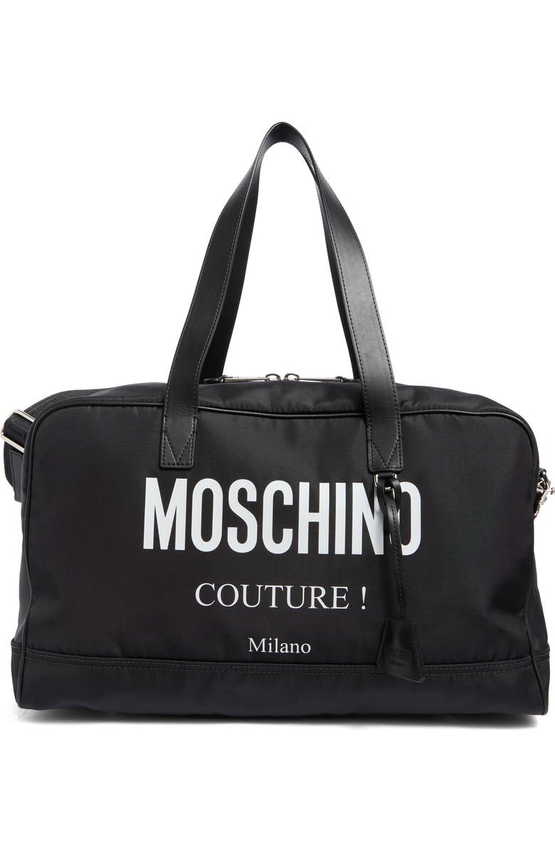 Moschino Travel Duffle Bag, Main, color,