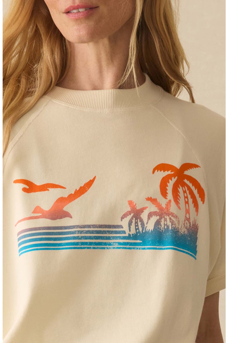 High Tide Short Sleeve Pima Cotton Terry Sweatshirt, Alternate, color, SEEDPEARL