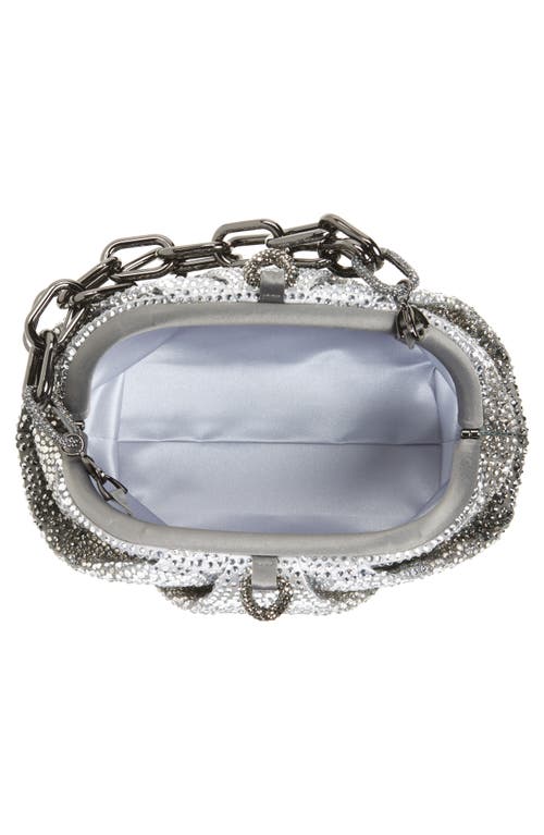 Judith Leiber Couture Gemma Crystal Embellished Dégradé Clutch In Ebonized Platinum